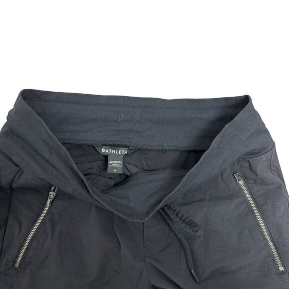 Athleta Women Size 6 Black Trekkie North High Rise Jogger Zipper Pant - Picture 4 of 8